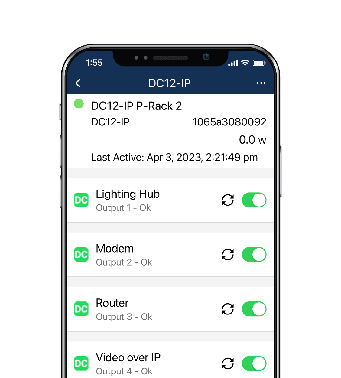 BlueBOLT app screenshot